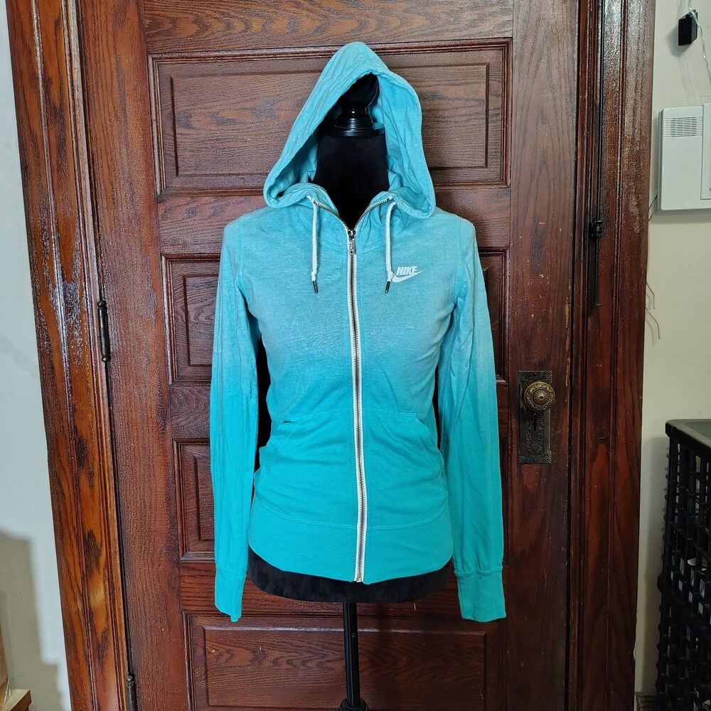 Nike Teal Ombre Full Zip Wmns Hoodies Sz XS/T724